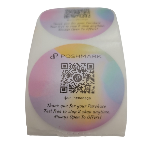 Thank you for your Purchase Poshmark QR Code Round Stickers 50ct 2inch Style 1 - Picture 5 of 8